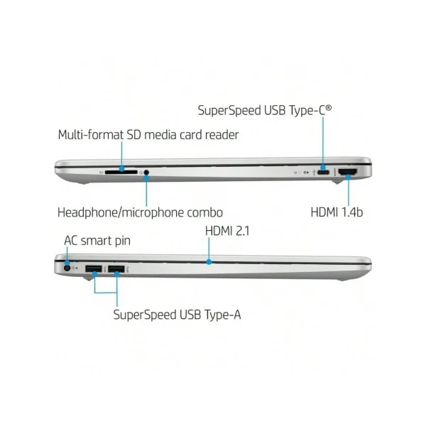 HP 15.6" HD Touchscreen Laptop,Intel Core i3-1215U,32GB RAM,2TB SSD,lntel UHD Graphics,Windows 11 Home,Silver - Image 5