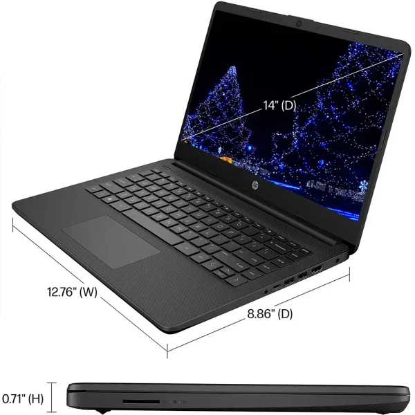 HP 14" Business Light Laptop, Intel Celeron N4120, 16GB RAM 384GB Storage(128GB eMMC+256GB Micro SD), 1 Year Office 365, Win11 S - Image 3