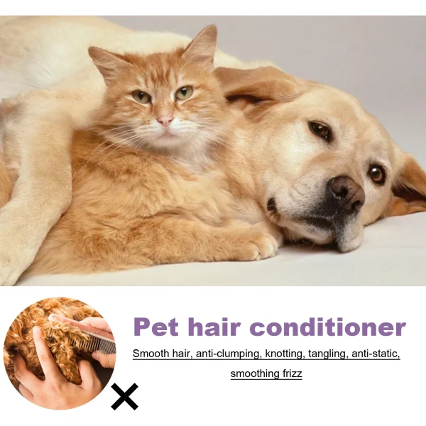 50ml Non-Knotted Pet Hair Care Cream Moisturizes Care Pet Hair Conditioner Dry Skin Pet Hair Conditioner for Pet Fur Hair Dogs - Image 5
