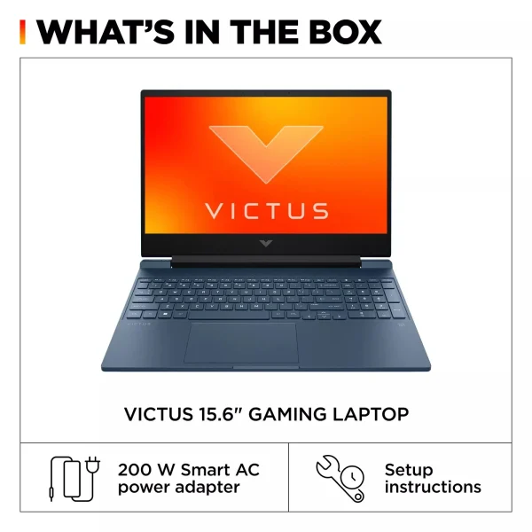 HP Victus 15" Gaming Laptop,Intel Core i5-12450H,64GB RAM,4TB SSD,GeForce RTX 3050,Windows 11 Home,Blue - Image 5