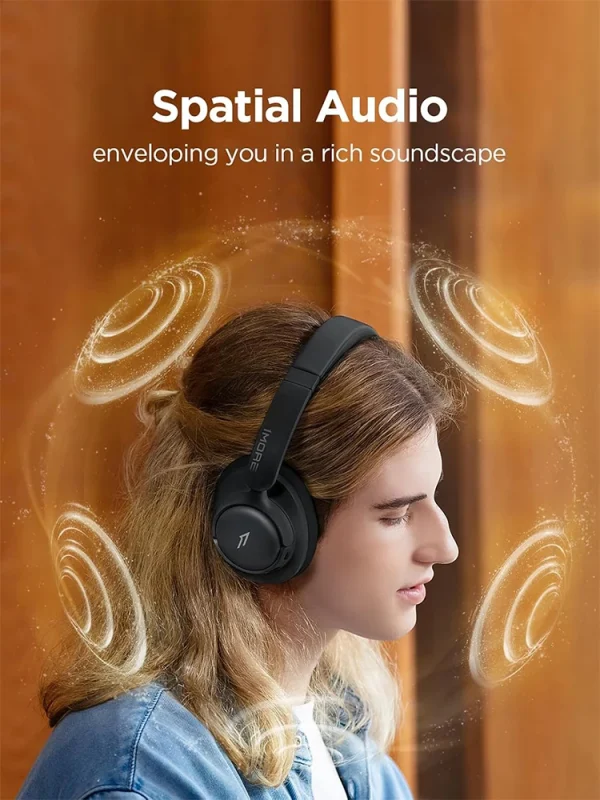 1MORE HQ31 LDAC Headphones Bluetooth 5.4 Wireless Headsets 90H playtime Noise Cancelling Headset Hi-Res Audio Mic Earphone ANC - Image 2