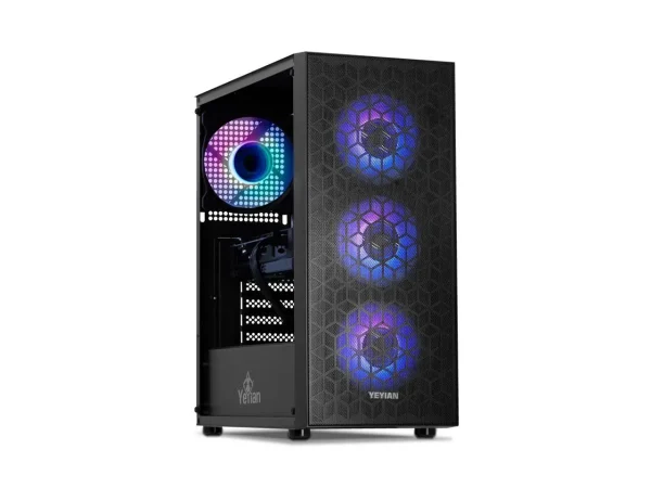 Free Shipping Yeyian Yumi Gaming PC Desktop INTEL Core i5 12400F, Nvidia RTX 4060, 1TB NVMe SSD, 16GB DDR4 3200, 650W Gold PSU,