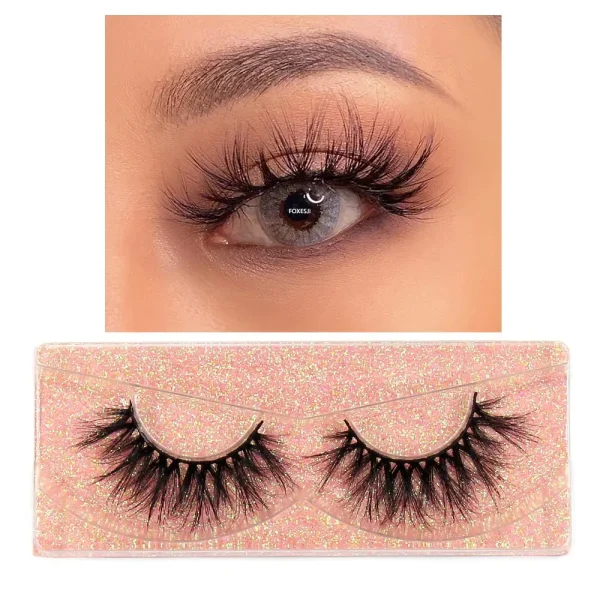 FOXESJI Makeup Eyelashes 3D Mink Eye Lashes Fluffy Soft Wispy Natural Lashes Extension Reusable Fake Lashes Mink False Eyelashes - Image 26