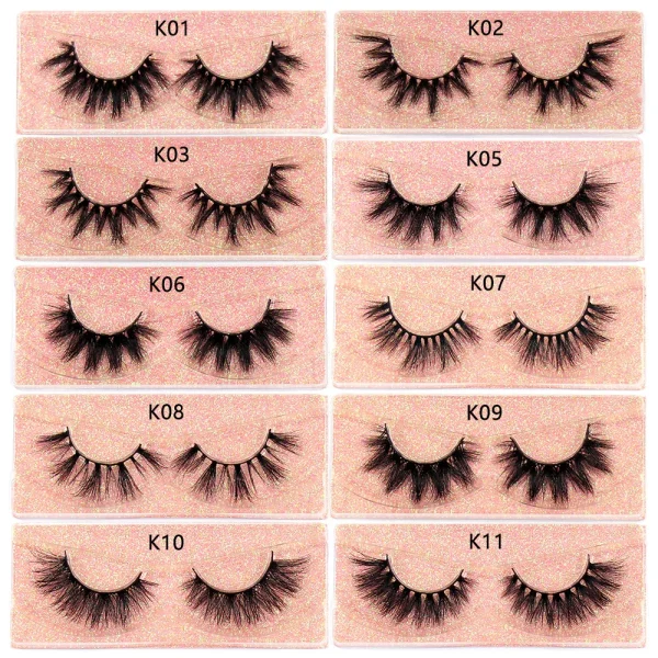 FOXESJI Makeup Eyelashes 3D Mink Eye Lashes Fluffy Soft Wispy Natural Lashes Extension Reusable Fake Lashes Mink False Eyelashes - Image 5