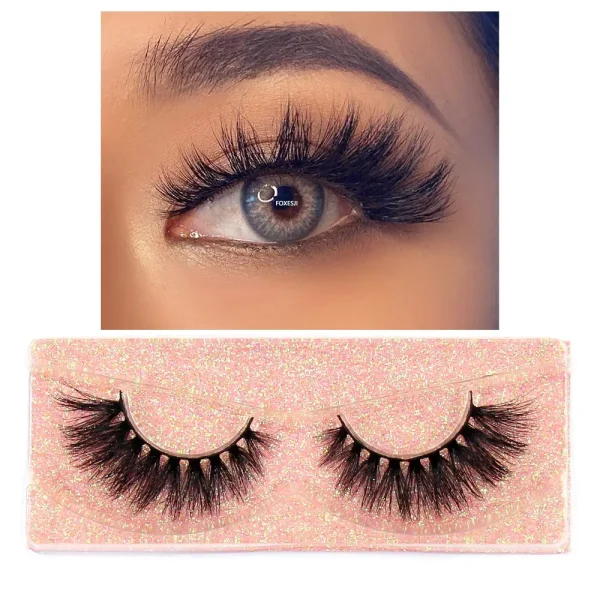 FOXESJI Makeup Eyelashes 3D Mink Eye Lashes Fluffy Soft Wispy Natural Lashes Extension Reusable Fake Lashes Mink False Eyelashes - Image 19