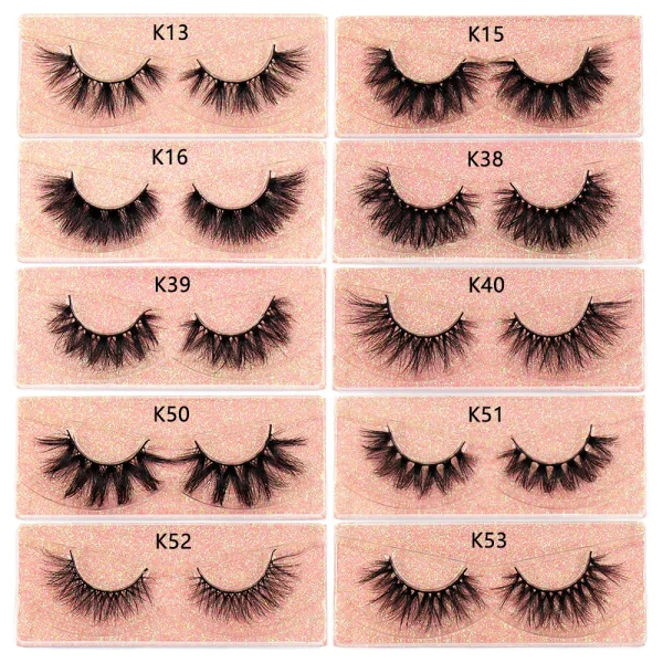 FOXESJI Makeup Eyelashes 3D Mink Eye Lashes Fluffy Soft Wispy Natural Lashes Extension Reusable Fake Lashes Mink False Eyelashes - Image 6