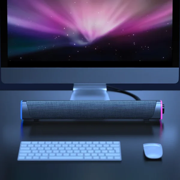 New Wireless Wired Computer TV Stereo Speakers 4D Surround Soundbar Subwoofer Sound Bar FM Radio LED For  Laptop PC Theater Aux - Image 6