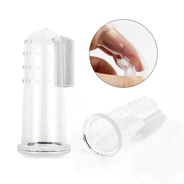 1PC Super Soft Pet Finger Dog Toothbrush  Teddy Dog Brush Bad Breath Tartar Teeth Tool Cat Cleaning Dog Supplies Accessories - Image 3