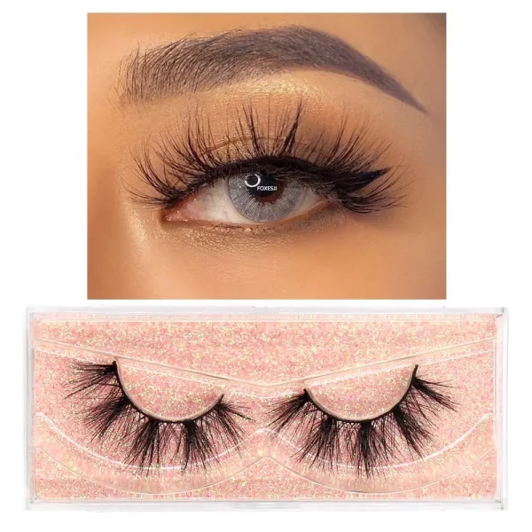 FOXESJI Makeup Eyelashes 3D Mink Eye Lashes Fluffy Soft Wispy Natural Lashes Extension Reusable Fake Lashes Mink False Eyelashes - Image 43