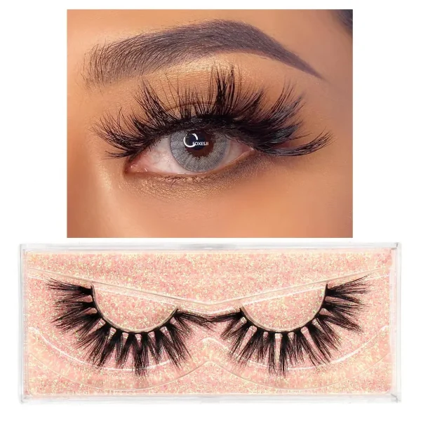 FOXESJI Makeup Eyelashes 3D Mink Eye Lashes Fluffy Soft Wispy Natural Lashes Extension Reusable Fake Lashes Mink False Eyelashes - Image 47