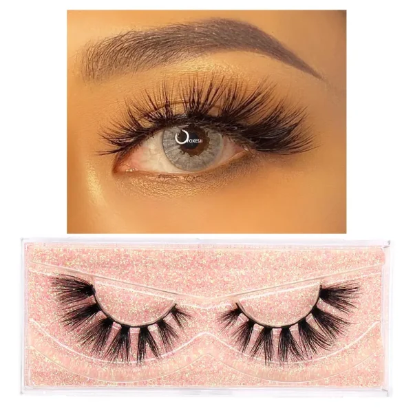 FOXESJI Makeup Eyelashes 3D Mink Eye Lashes Fluffy Soft Wispy Natural Lashes Extension Reusable Fake Lashes Mink False Eyelashes - Image 42