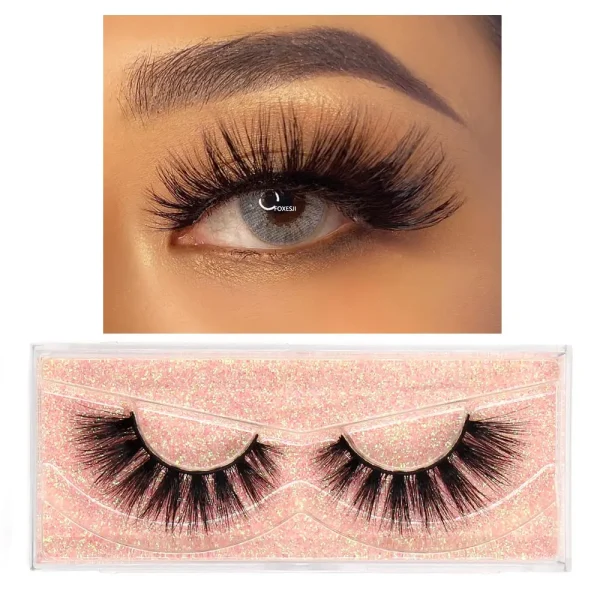 FOXESJI Makeup Eyelashes 3D Mink Eye Lashes Fluffy Soft Wispy Natural Lashes Extension Reusable Fake Lashes Mink False Eyelashes - Image 28