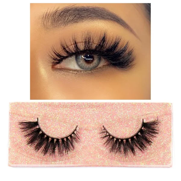 FOXESJI Makeup Eyelashes 3D Mink Eye Lashes Fluffy Soft Wispy Natural Lashes Extension Reusable Fake Lashes Mink False Eyelashes - Image 20