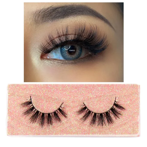 FOXESJI Makeup Eyelashes 3D Mink Eye Lashes Fluffy Soft Wispy Natural Lashes Extension Reusable Fake Lashes Mink False Eyelashes - Image 24
