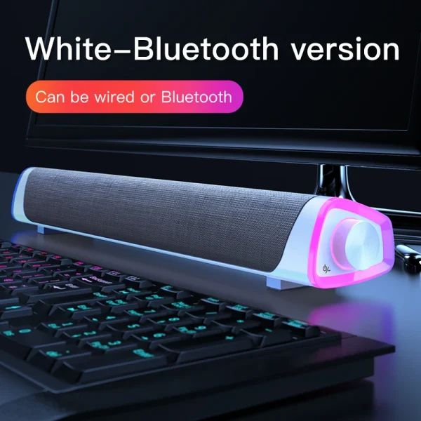 New Wireless Wired Computer TV Stereo Speakers 4D Surround Soundbar Subwoofer Sound Bar FM Radio LED For  Laptop PC Theater Aux - Image 10