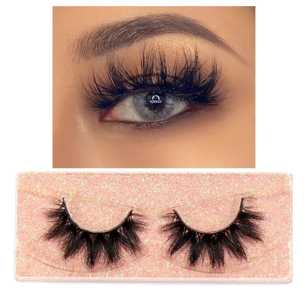 FOXESJI Makeup Eyelashes 3D Mink Eye Lashes Fluffy Soft Wispy Natural Lashes Extension Reusable Fake Lashes Mink False Eyelashes - Image 11