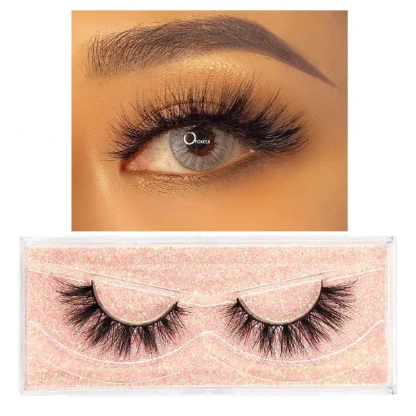 FOXESJI Makeup Eyelashes 3D Mink Eye Lashes Fluffy Soft Wispy Natural Lashes Extension Reusable Fake Lashes Mink False Eyelashes - Image 27