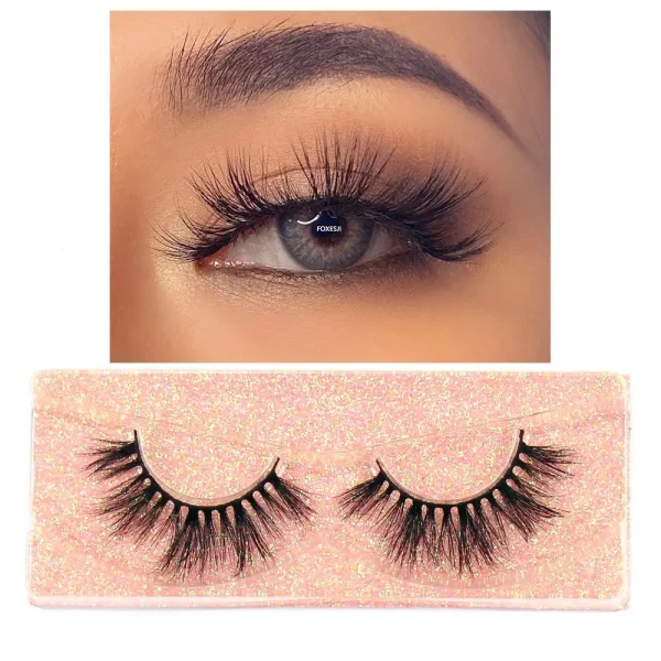 FOXESJI Makeup Eyelashes 3D Mink Eye Lashes Fluffy Soft Wispy Natural Lashes Extension Reusable Fake Lashes Mink False Eyelashes - Image 15
