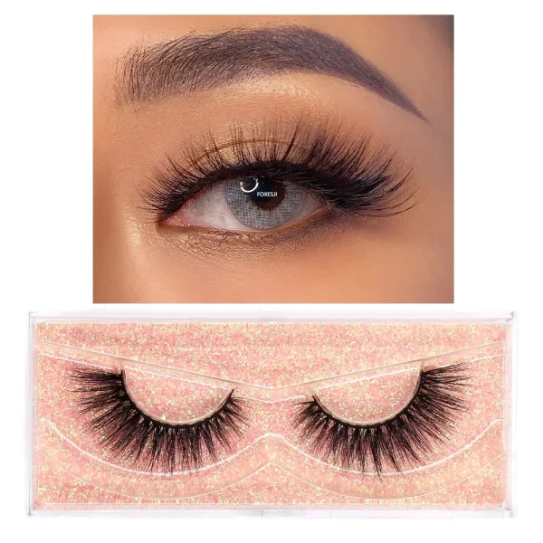 FOXESJI Makeup Eyelashes 3D Mink Eye Lashes Fluffy Soft Wispy Natural Lashes Extension Reusable Fake Lashes Mink False Eyelashes - Image 32