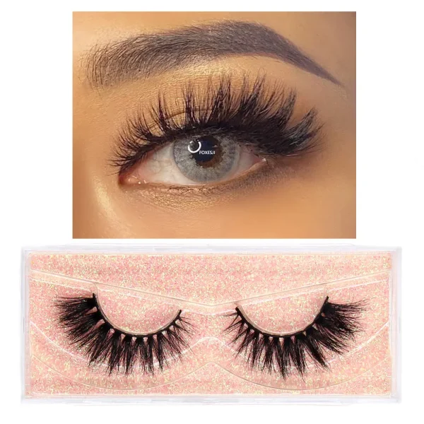 FOXESJI Makeup Eyelashes 3D Mink Eye Lashes Fluffy Soft Wispy Natural Lashes Extension Reusable Fake Lashes Mink False Eyelashes - Image 34