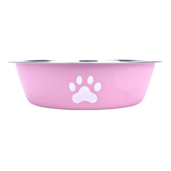 Large Capacity Stainless Steel Dog Bowl Non-slip Bilayer Dog Water Bowl Pet Feeders Cat Paw Pattern Cat Feeding Bowl Home - Image 9