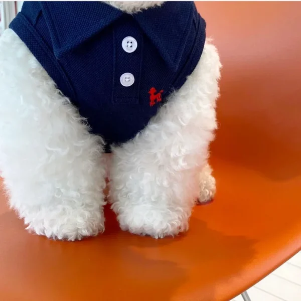 Summer Polo Shirt for Dogs Puppy Clothes Bichon Frise Chihuahua Stripe Dog Sweatshirt Dog Cooling Vest for Small and Medium Dogs - Image 11