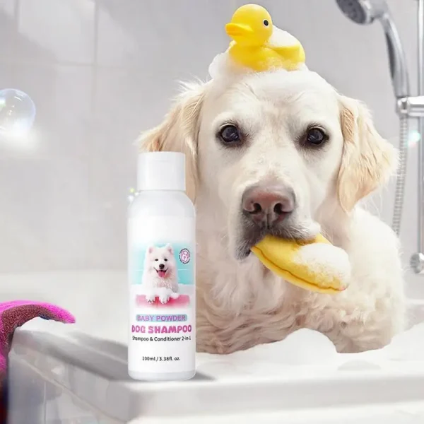 Shampoo And Conditioner For Dogs 100ml Puppy 2 In 1 Deep Cleansing Shampoo And Conditioner Long-Lasting Fragrance Rich And - Image 2