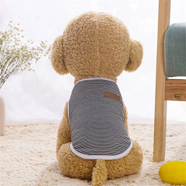Summer Cotton Cat Puppy Vest Classic Stripes Pet Sleeveless T-shirt for Small Dogs Cats Kitten Clothing Outfit ropa para gatos - Image 7