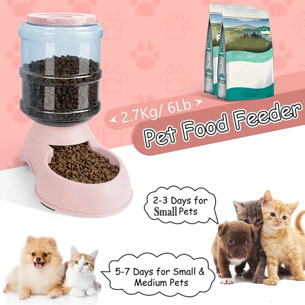 Automatic Water Dispenser Large Capacity Pet Feeder Small Dog Food Bowl  Cat Feeder Drinking Bowl Pet Feeding Drinker Water Bowl - Image 5