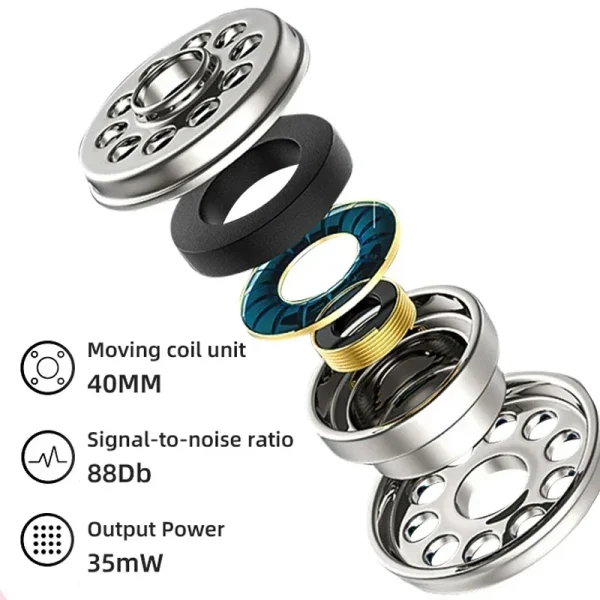 Bluetooth Headset 5.0 Bluetooth Headset Folding Wireless Sports Earphone Gaming Headsets Over-ear Headphones for Android ios - Image 4