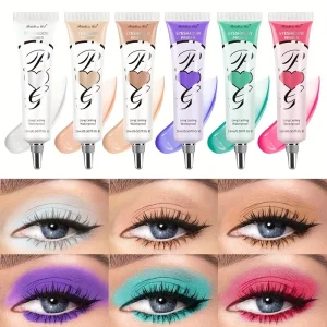 3pcs 6-Color Matt Eye Shadow Primer Suitable Oily Eyelids Waterproof and Antifouling Durable Cream Liquid Eye Shadow Cosmetics