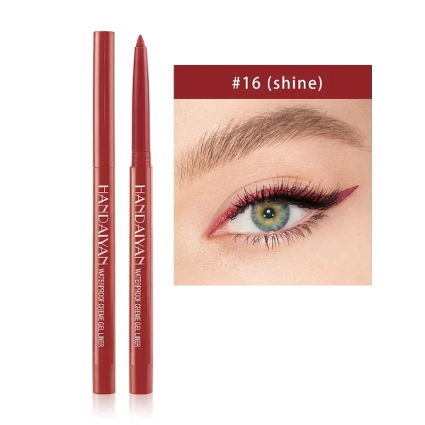 Matte Colorful Eye Liner Pen Cream 20 Colors Eyeliner Gel Pencils Option Easy To Wear Make Up Cosmetics White Yellow Blue Purple - Image 11