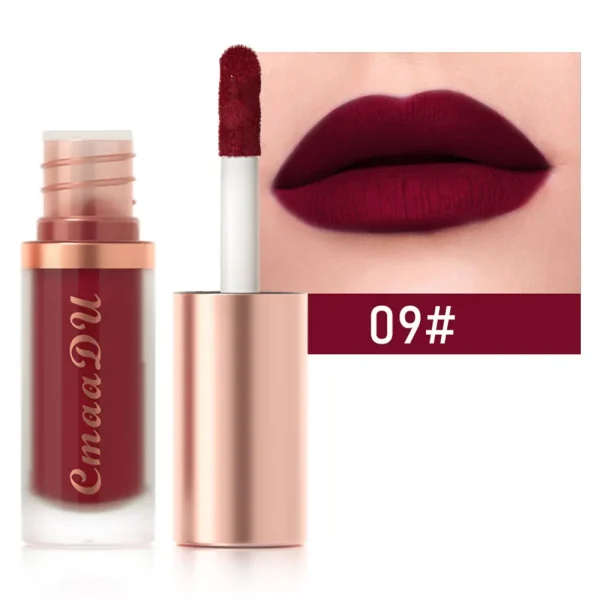 1pcs Waterproof Matte Velvet Lip Glaze Moisturizing Long Lasting Non-stick Cup Not Easy To Fade Lip Gloss Lipstick Makeup - Image 9