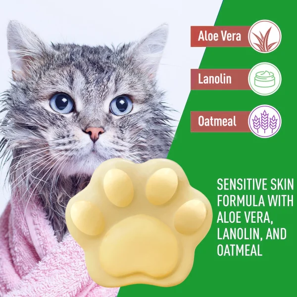 GZE Pet Shampoo & Conditioner 2 in 1 Bar Soap For Dogs & Cats - Helps Itching, Hot Spots, Irritation & Allergies, Sensitive Skin - Image 4
