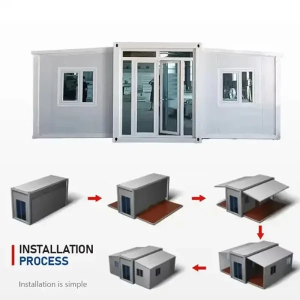 Galvanized Steel Prefab Frame Luxury Collapsible Home 20ft 40ft Prefabricated Container Expandable House - Image 5