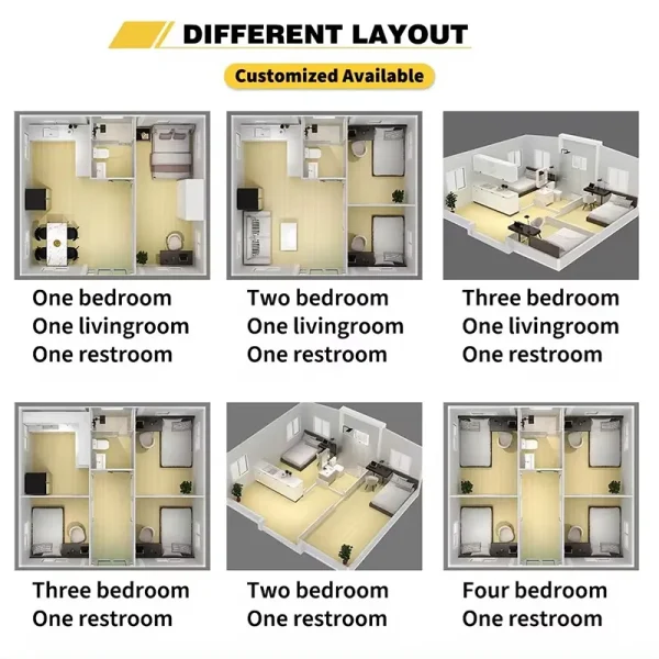Folding Box House Container House Back Yard 20 Ft 40 Ft 2 Bedroom Expandable Container Room Deluxe Mobile Prefabricated House - Image 6