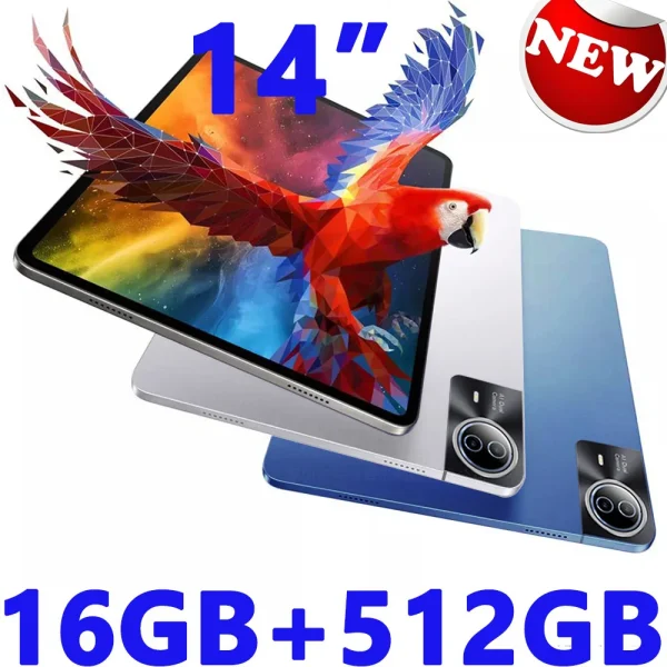 2025 New 14 Inch Big Screen Android 14 Tablet PC 16gb+512GB Phone Call 5G WIFI tablet Kids Pad For Educational Online Class - Image 2