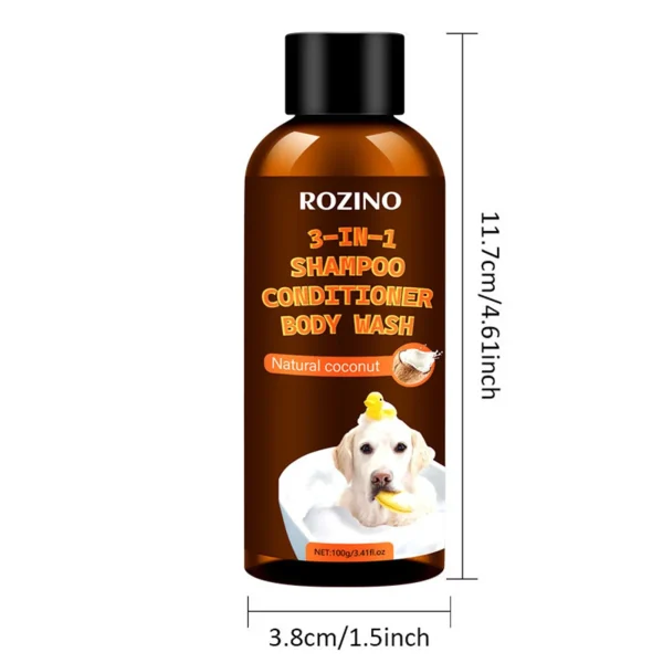 Dog Wash 3-in-1 Coconut Shampoo and Conditioner Plant-Based Organic Tearless Moisturizer Dog Shampoo and Conditioner Carpet - Image 7