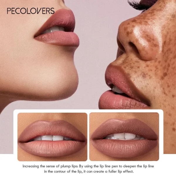 Nude Velvet Matte Lipstick Long Lasting Waterproof Color Rendering Non-stick Cup Lip Glaze Lips Liner Pencil Woman Cosmetics - Image 3