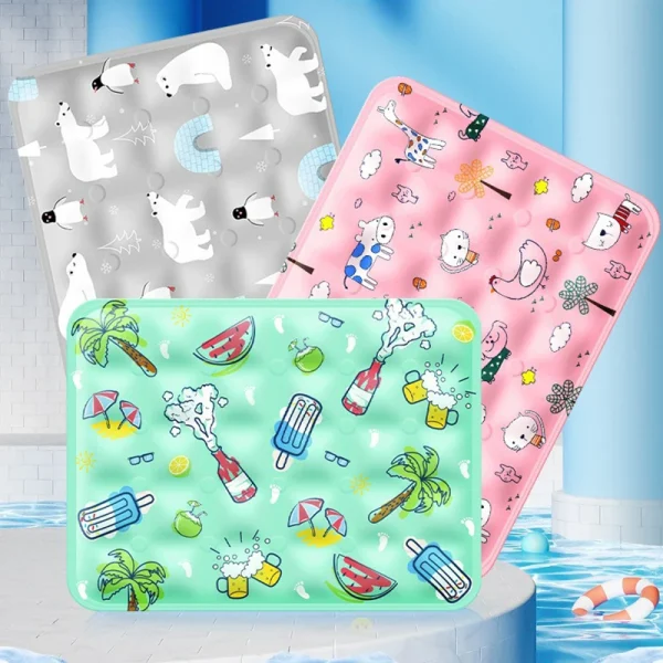 Summer Pet Cooling Mat Breathable Ice Blanket for Dogs Cats Pets Sleep Cold Bed Washable Ice Silk Pads Cushion Pet Accessories - Image 2