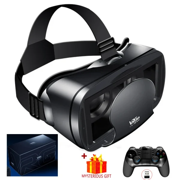 VRG Pro VR Glasses Virtual Reality Headset Devices Viar 3D Helmet Goggles Lenses Smart For Smartphone Cell Phone With Controller - Image 7