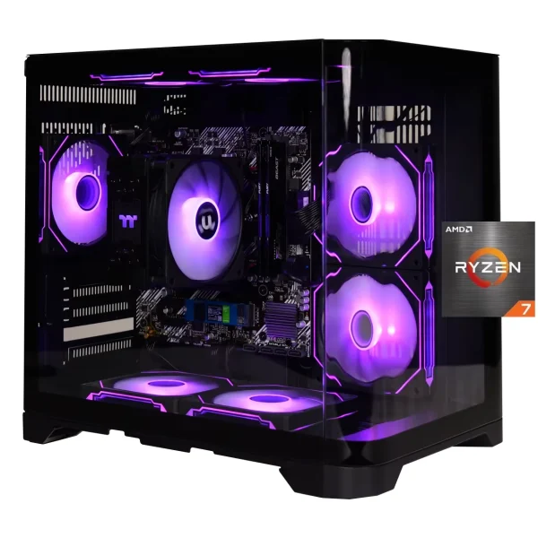 YEAH MAGIC Gaming Desktop AMD Ryzen 5 5600GT 3.9GHz 16GB(8G*2) DDR4 3200 1T NVME SSD ARGB 7 Fans Win 11 Home Gamer Desktop WIFI6