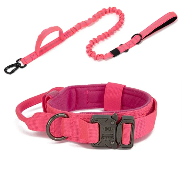 Pet Dog Collar Leash Set Nylon Material Durable Dog Collar Reflective Leash Pet Tactical Training Dog Collar Large Dog Leash Set - Image 11