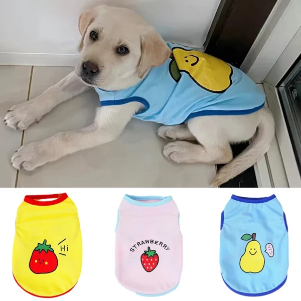 Sweet Fruit Puppy Dog  Sleeveless Clothes Summer Pet Vest for Small Dogs Yorkshire Schnauzer Beagle Cat Shirts mascotas Clothing
