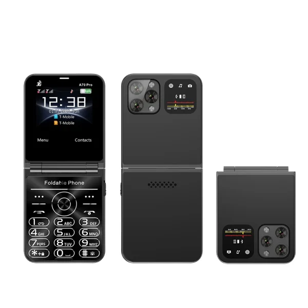 SERVO A70 PRO Flip Mobile Phone 3G WCDMA Speed Dial MP4 Player Flashlight FM Radio Foldable 2 SIM Standby Feature Phones Type-C - Image 14