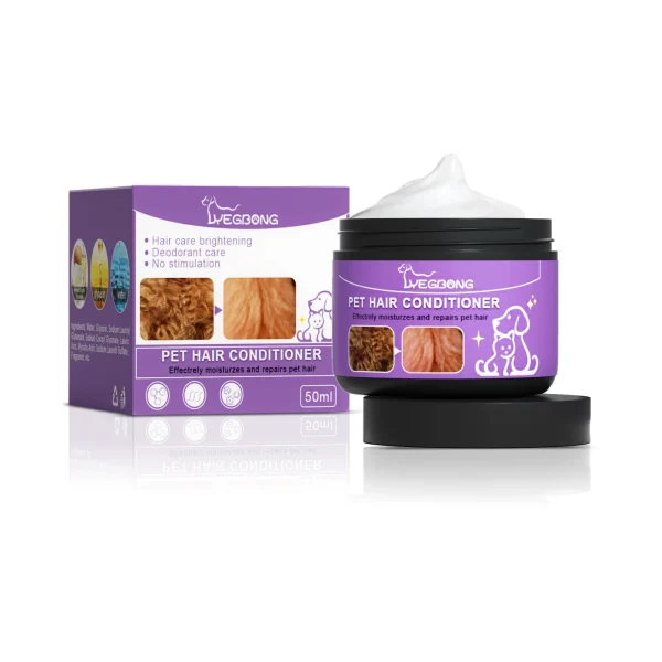 Pet Hair Conditioner Hair Softening Prevent Hair Knots Bathless Clean Odor Removal Moisturizing Cat Anti Mite Ticks Dog Shampoo - Image 2