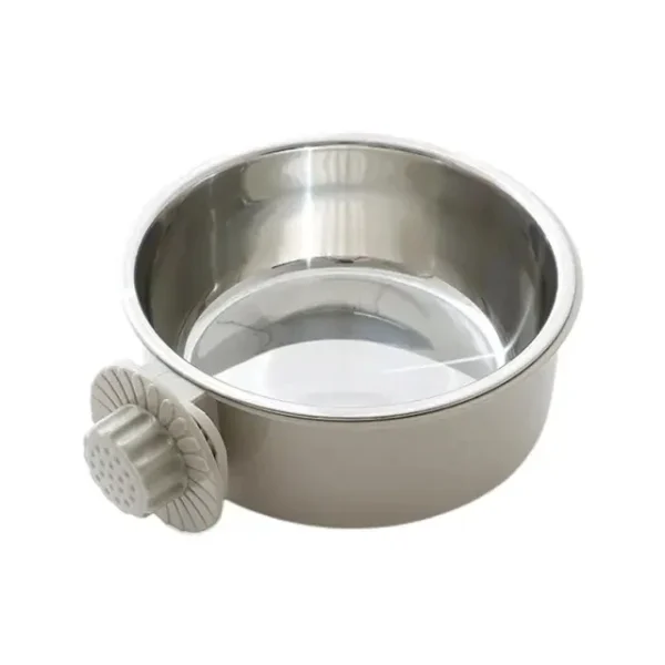 Pet Food Bowl Hanging Stainless Steel Pet Bowl Dogs Cats The 2-in-1 design is detachable Supplies Fixed Cat Bowl Crate Drinking - Image 7