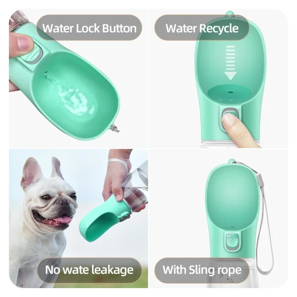 Dog Water Bottle For Pet Dogs Cats Water Feeder Bowls Outdoor Travel Leakproof Puppy Drinking Container Pug Chihuahua Labrador - Image 4