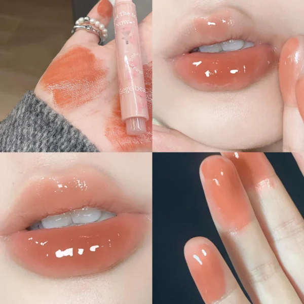 Water-light Lip Glaze Mirror Glitter Lip Tint Long Lasting Moisturising Love Heart Shape Solid Lipstick Pen Lips Makeup Cosmetic - Image 12