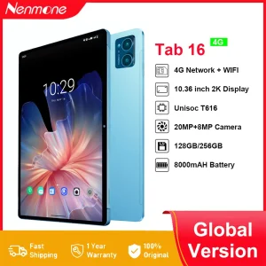 2025 New Global Version 10.36inch 2000*1200 Tablet Android14 Netflix Unisoc T616 12GB 256GB 4G Dual SIM Card 20MP Camera 8000mAH
